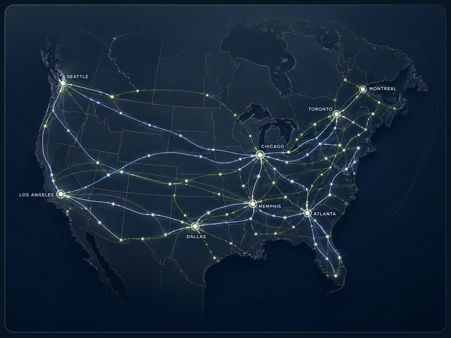 LaserNet North America network visualization